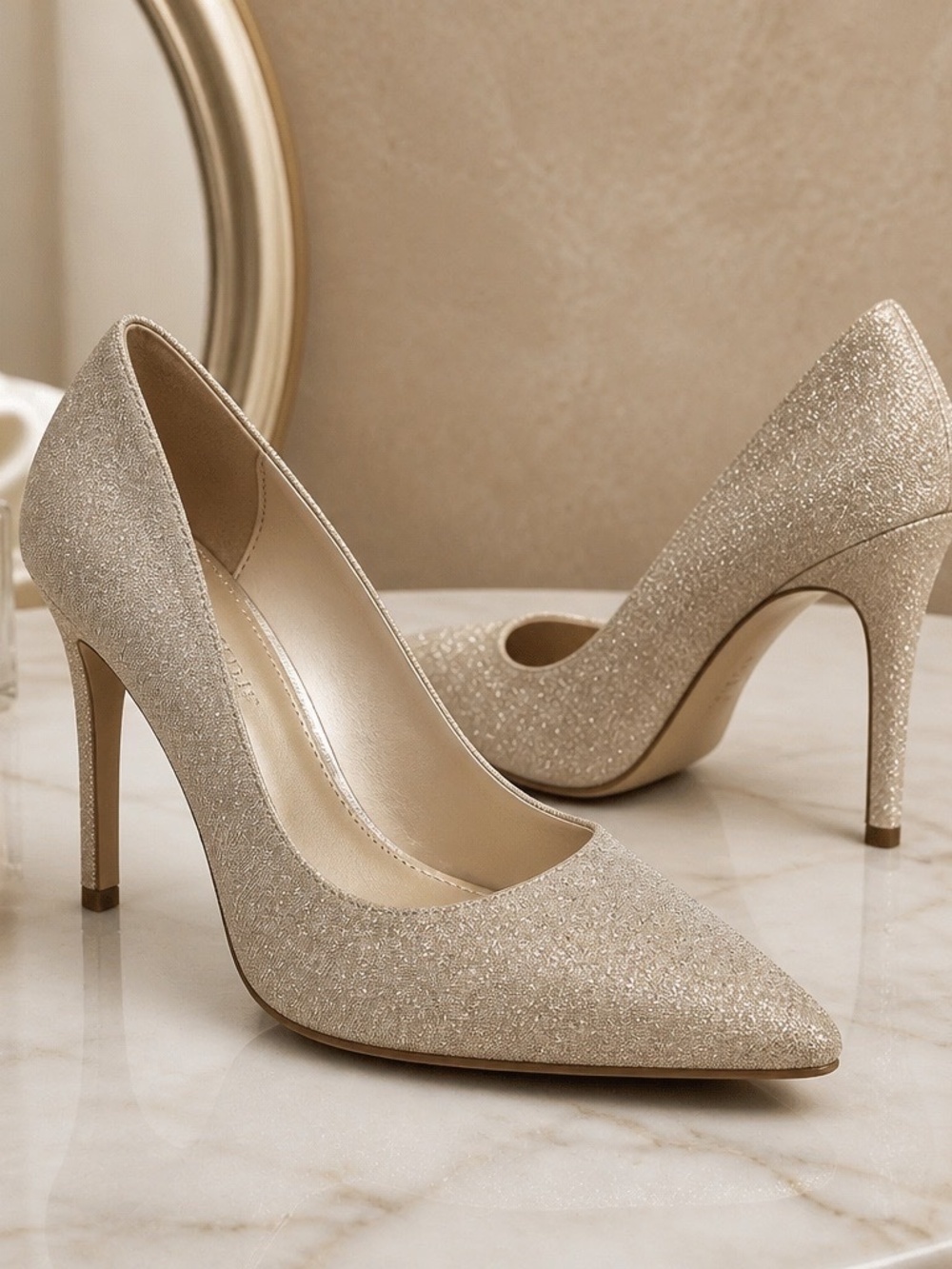 Jennifer Lopez Metallic Heel Pumps Womens Size 9 Party Event Evening Cocktail
